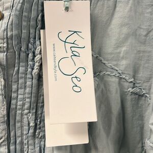Kyla Cashmere Top in Milky Blue main image 1